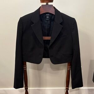 Victoria's Secret Black Cropped Blazer
